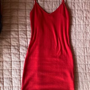 Red tight summer dress